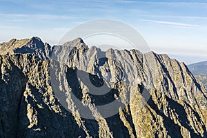 Beautiful mountain ridge Tatras
