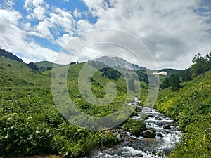 beautiful mountain river