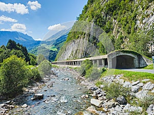 A beautiful mountain river in Vorarlberg, Austria