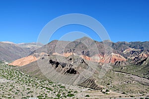 Beautiful mountain rocky valley near Tilcara, Argentina