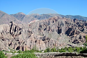 Beautiful mountain rocky valley near Tilcara village