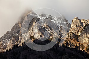 Beautiful mountain scenery from Fleres valley, near Brenner Pass, Italy.