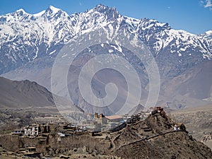 Beautiful mountain scenery in Mustang area Nepal