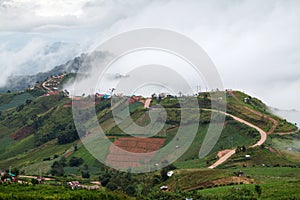 Beautiful mountain scenery in Phutabberk Phetchabun, Thailand photo