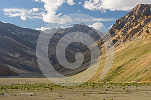 Beautiful mountain texture and landscape in Zanskar valley in summer, Jammu Kashmir, India