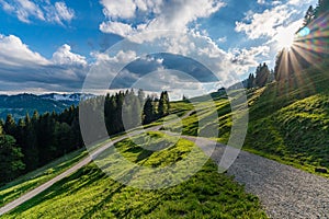 Beautiful mountain tour in spring to the Siplingerkopf from Balderschwang in the Allgau