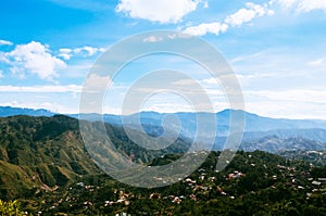 Beautiful mountain valley in Baguio city, Luzon, Phillippines