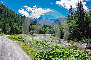 Krásné horské údolí ve Vysokých Tatrách. Slovensko