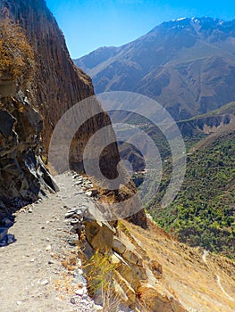 Beautiful mountain view in Colca Canyon, Peru in South America