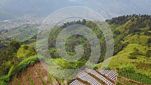 Beautiful mountain view in Dieng Plateau