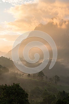 Beautiful mountain view in the morning