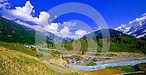Beautiful mountain view of Sonamarg mountain, Jammu and Kashmir state, India