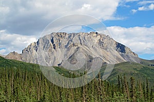 Beautiful mountains along the famous Dalton Highway, leading from Fairbanks to Prudhoe Bay, Alaska, USA