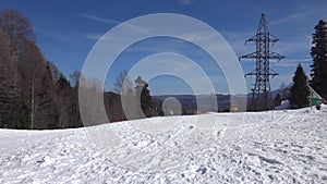 Beautiful mountains covered with snow