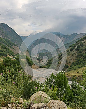 Beautiful mountains in Ismailli region of Azerbaijan