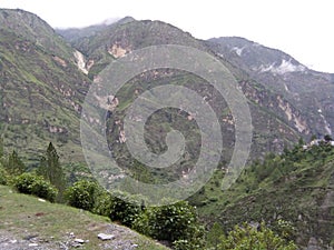 Beautiful mountains range of Uttrakhand north India