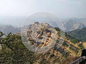 Beautiful mountains of sahyadri ranges in Mahabaleshwar