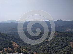 Beautiful mountains of sahyadri ranges in Mahabaleshwar