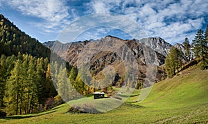 Beautiful Mountains Scenery Landscape in Samnaun, Switzerland
