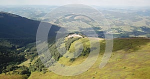 Beautiful mountains of the Ukrainian Carpathians, aerial view