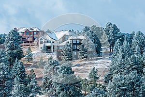 Beautiful mountainside houses