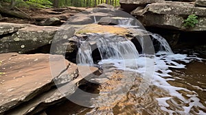 A beautiful moutain stream and waterfall.