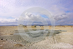 A beautiful mud volcano. Alat. Azerbaijan