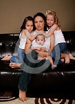 Beautiful Multiracial Family