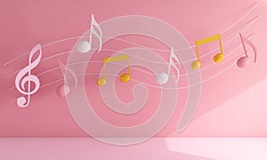 Beautiful Music Notes Flowing