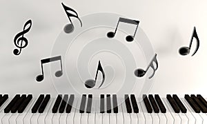Beautiful Music Notes Flowing