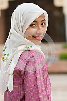 Beautiful Muslim Lady in her traditional costume