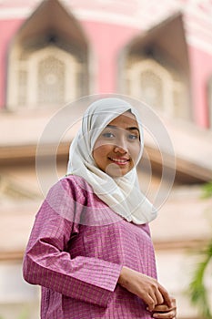 Beautiful Muslim Lady in her traditional costume