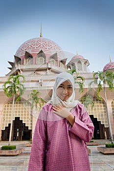 Beautiful Muslim Lady in her traditional costume