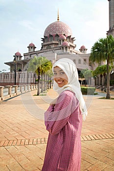 Beautiful Muslim Lady in her traditional costume