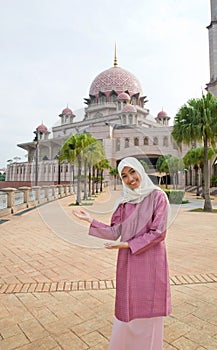 Beautiful Muslim Lady in her traditional costume