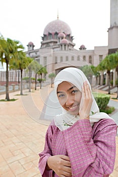 Beautiful Muslim Lady in her traditional costume