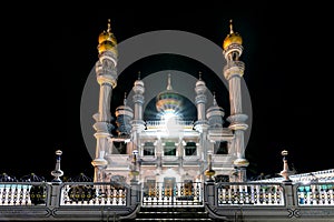 Beautiful muslim prayer Masjid front view. Thittuvilai - Kanyakumari District, Tamilnadu, INDIA. 04-September 2020