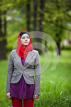 Beautiful muslim woman wearing hijab