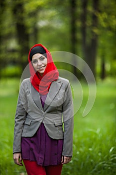 Beautiful muslim woman wearing hijab