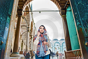 Beautiful Muslim women in fashionable modern trendy clothes