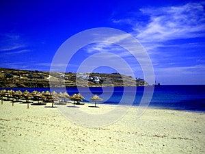 Beautiful Myconos island Grecce background