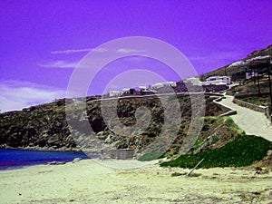 Beautiful Myconos island Grecce background