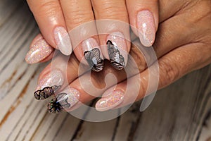 beautiful nail art manicure