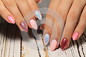 beautiful nail art manicure