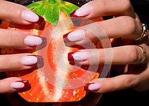 Beautiful nails with Art photo