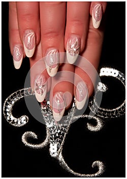 Beautiful nails with Art photo