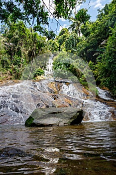 Beautiful Namuang Waterfall 2 during the rainy season in Koh Samui