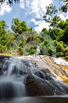 Beautiful Namuang Waterfall 2 during the rainy season in Koh Samui