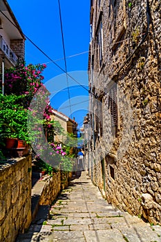 Narrow street in Korcula