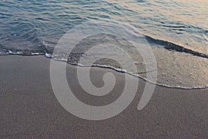 Beautiful natural background of sound of sea wave and sand on the beach
